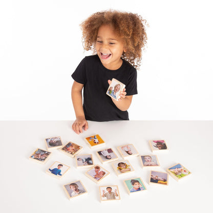 My Emotions Wooden Picture Tiles 18 Pack TickIt