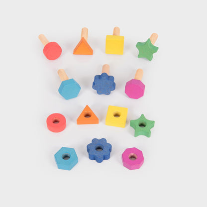 Rainbow Wooden Nuts and Bolts 7 Pack