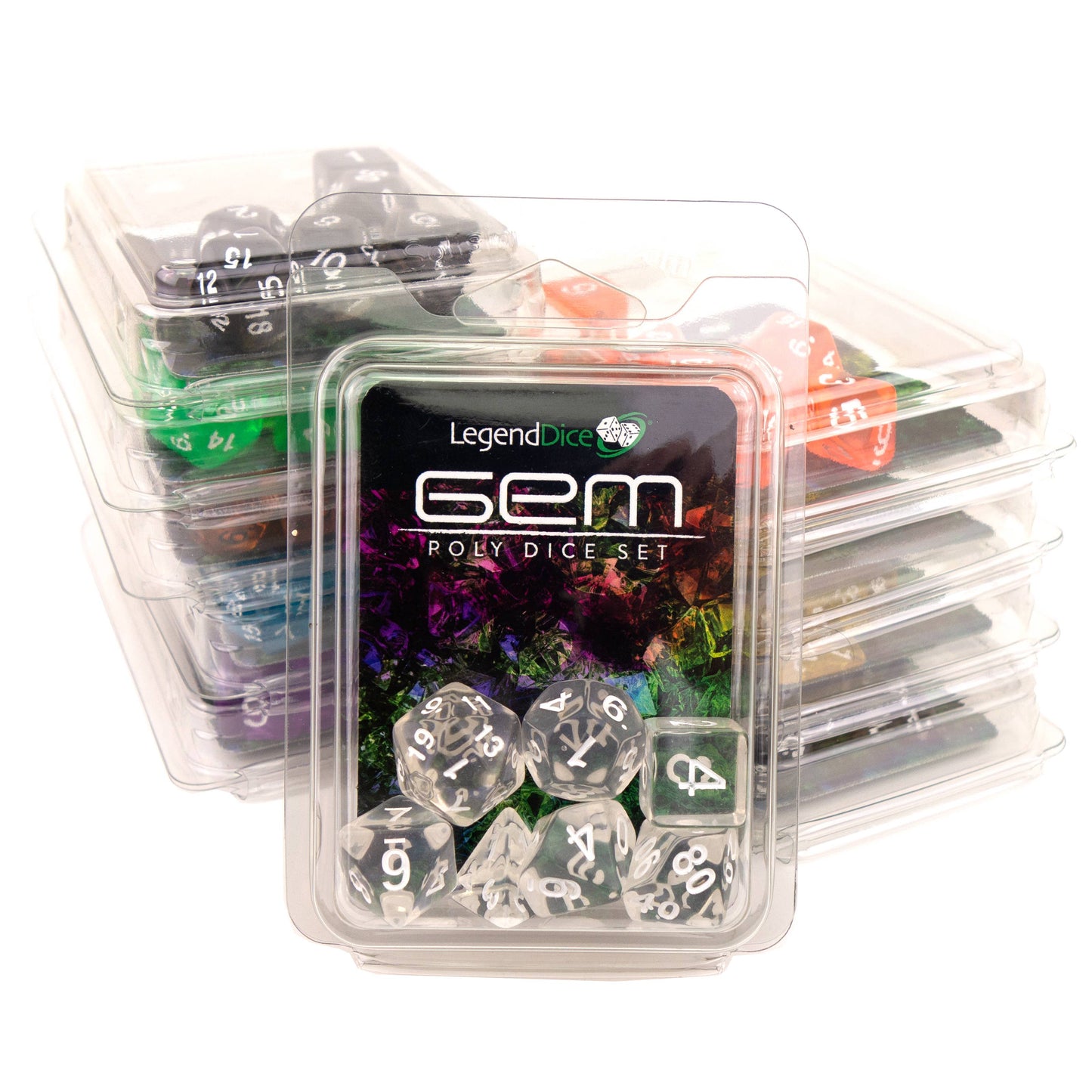 Clamshell Dice Display Pack - Gem