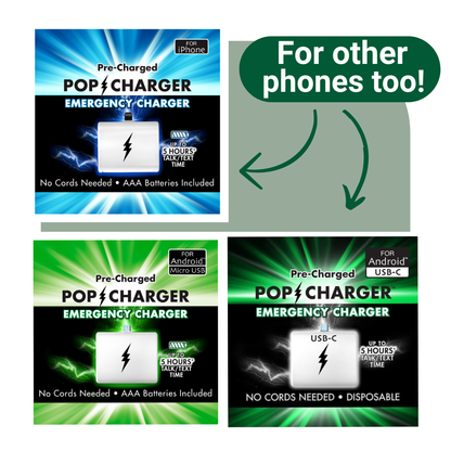 Pop Charger USB- C | Emergency Phone Charger