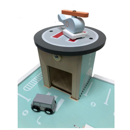 Car Garage with Car Wash, Petrol Pump, and Lift Wooden Studio Circus