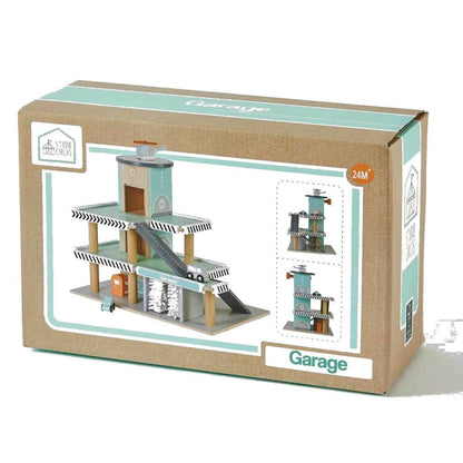 Car Garage with Car Wash, Petrol Pump, and Lift Wooden Studio Circus