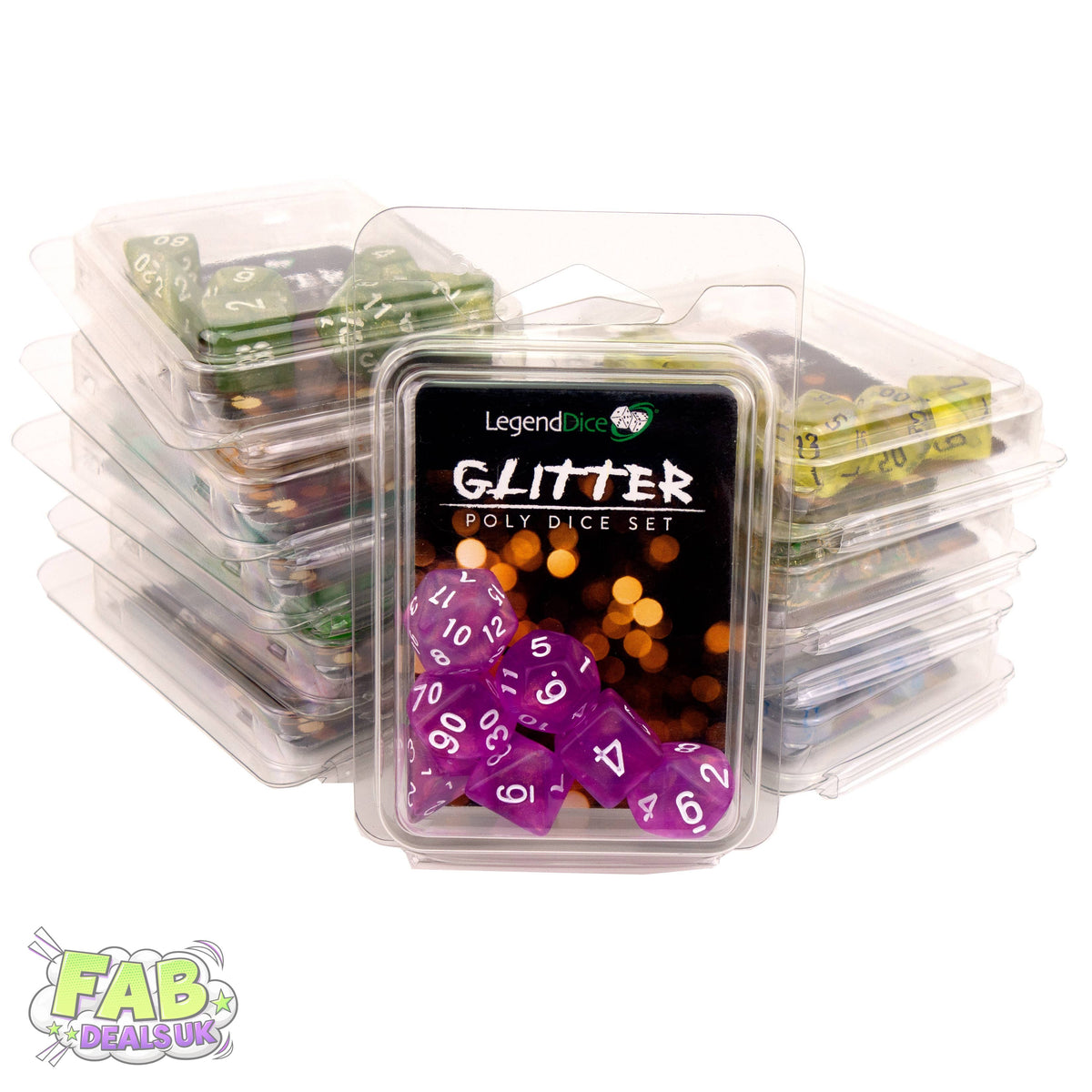 Clamshell Dice Pack - Glitter