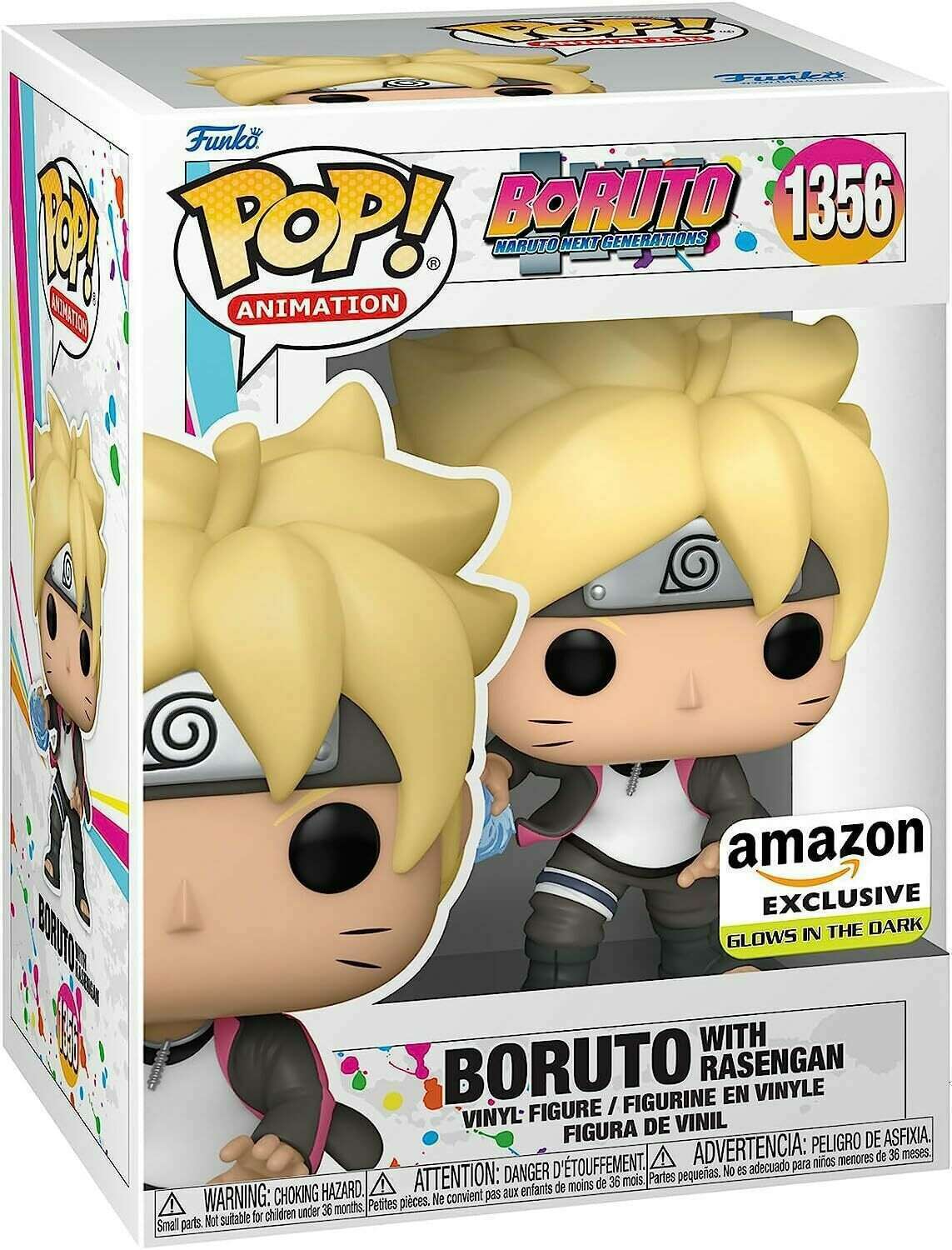 #1356 Boruto with Rasengan GLOW AMAZON Naruto Next Generation Animation Funko Pop