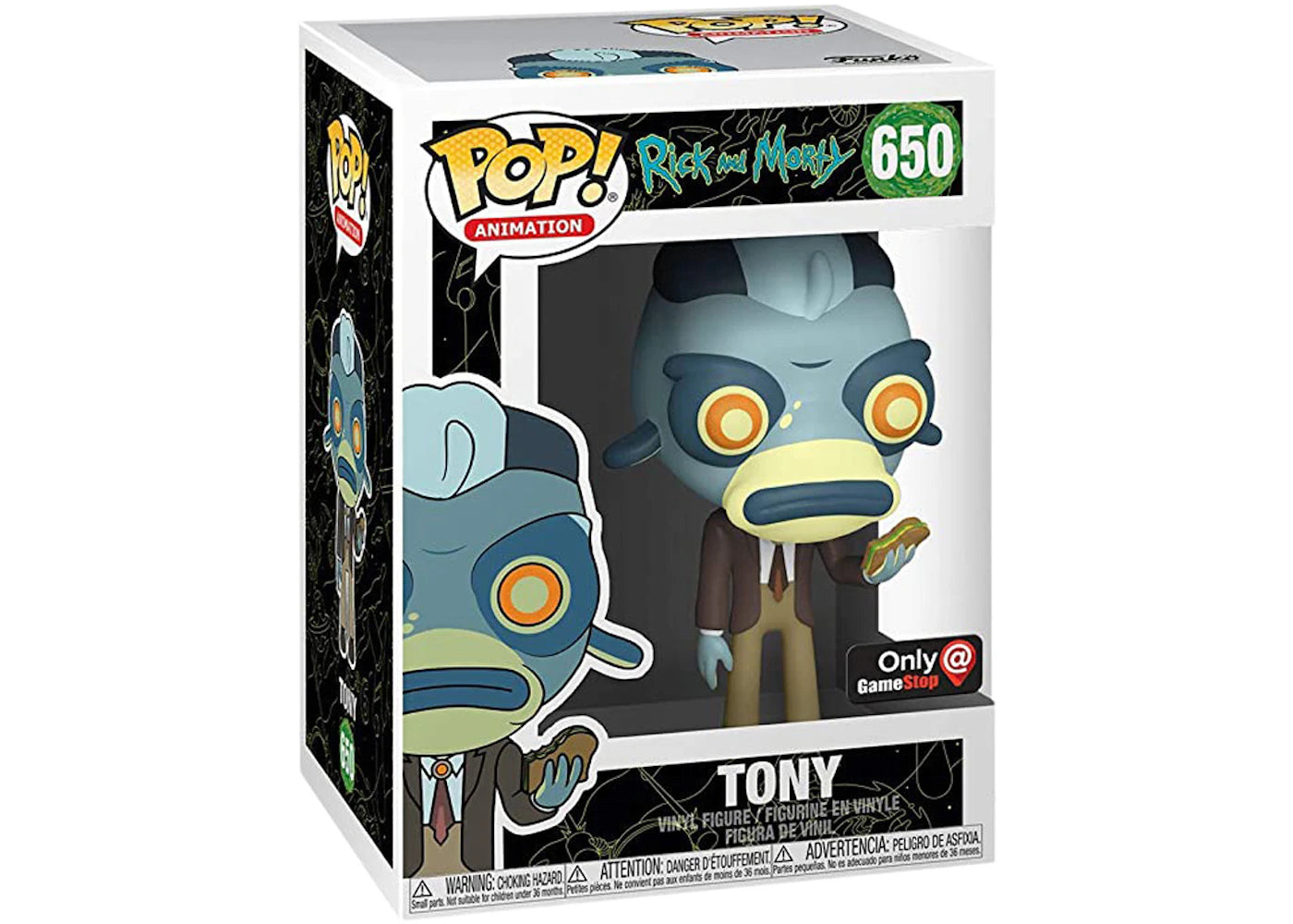 #650 Tony Rick and Morty GAMESTOP Animation Funko Pop