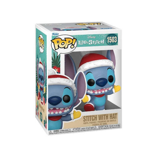 #1503 Stitch with Hat Lilo and Stitch Christmas Disney Funko Pop
