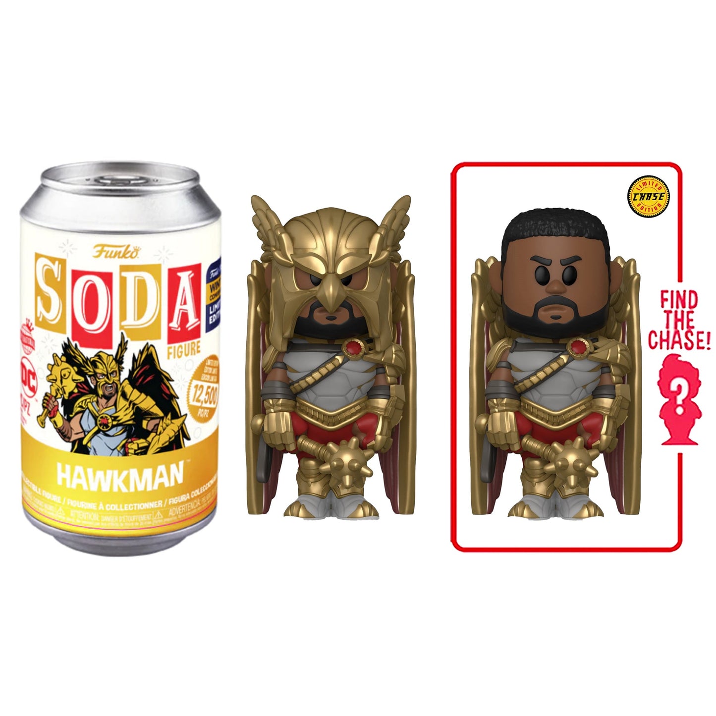 Hawkman DC Black Adam Funko Soda 2022 WINTER CONVENTION 12,500pc Chance of Chase