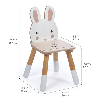 Forest Rabbit Chair Tender Leaf Toys Wooden Furniture