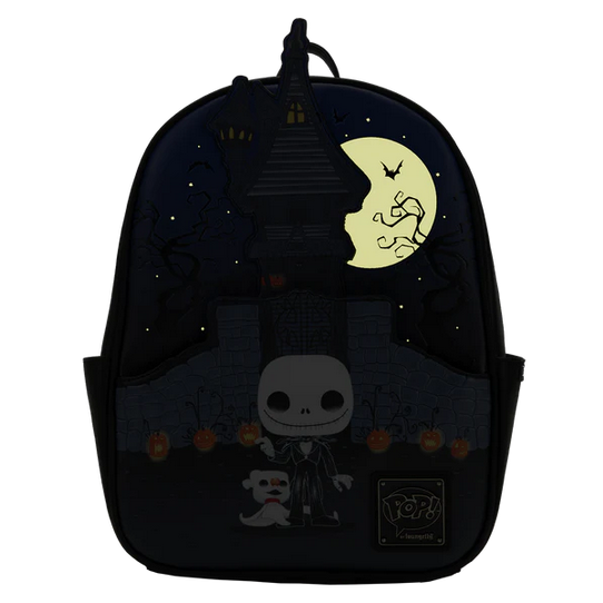 Jack Skellington House GLOW IN THE DARK Funko POP! Loungefly X NBC Mini Backpack