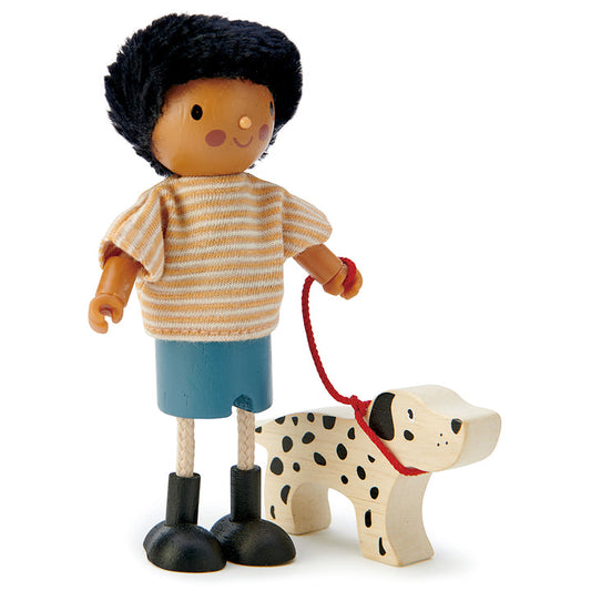 Mr Forrester and His Dog Tender Leaf Toys Wooden Doll 1:12 Scale