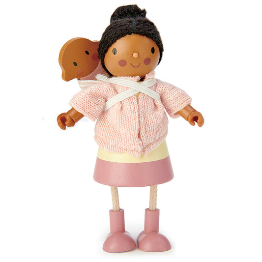 Mrs Forrester and Baby Tender Leaf Toys Wooden Doll 1:12 Scale