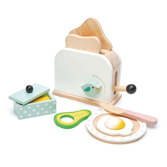 Breakfast Toaster Set Mini Chef Tender Leaf Toys Play Food