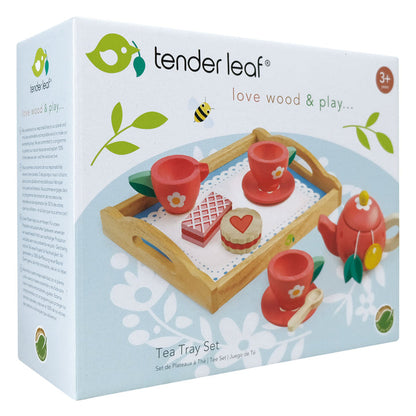 Tea Tray Set Play Food Tender Leaf Toys