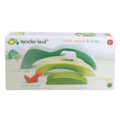 Green Hills View Wooden Stacking Toy Tender Leaf Toys