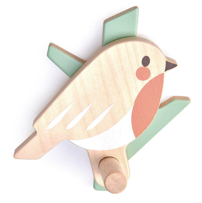 Forest Robin Coat Hook Bird Shaped Wooden Decor