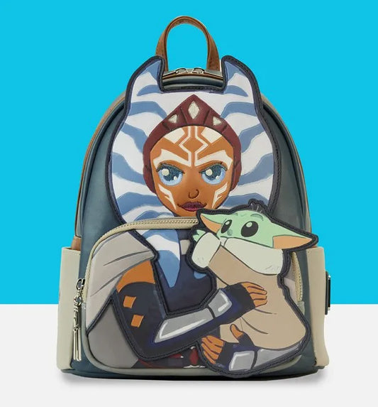Loungefly Mandalorian Ahsoka Holding Grogu Star Wars Mini Backpack