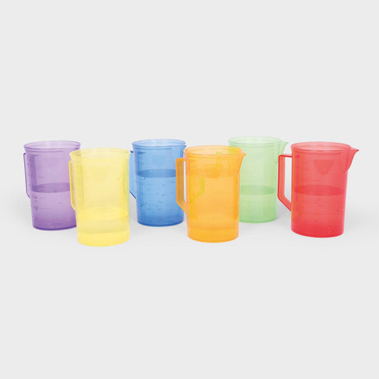 Translucent Colour Jugs 6 Pack Rainbow TickIt