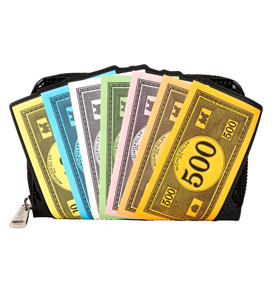 Monopoly Zip Around Glitter 90th Anniversary Loungefly Hasbro Wallet