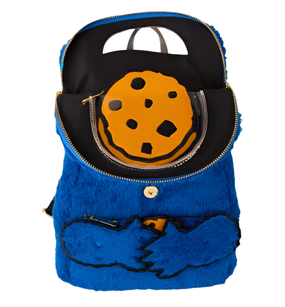 Cookie Monster Sesame Street Plush Loungefly Mini Backpack with Cookie Purse
