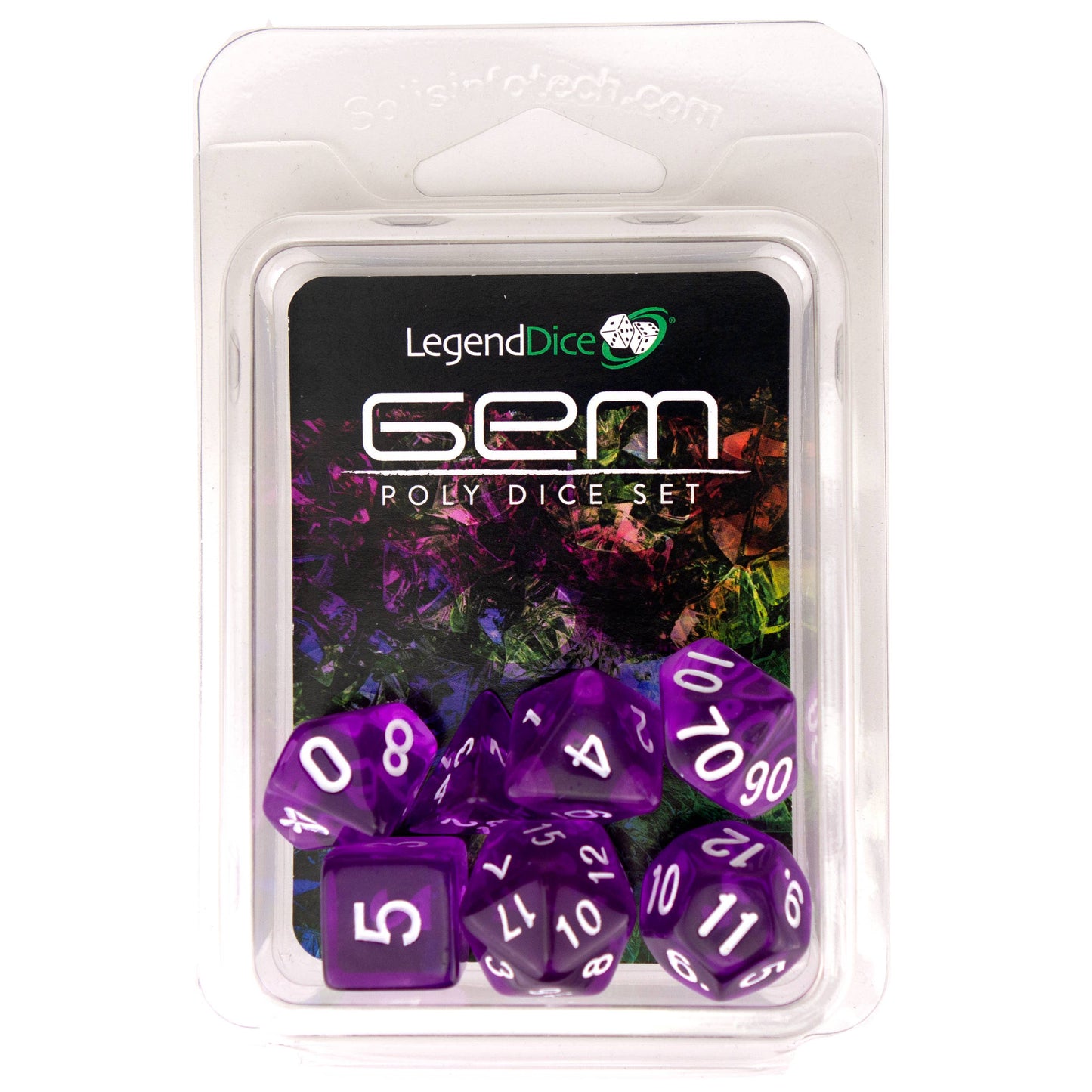 Clamshell Dice Display Pack - Gem