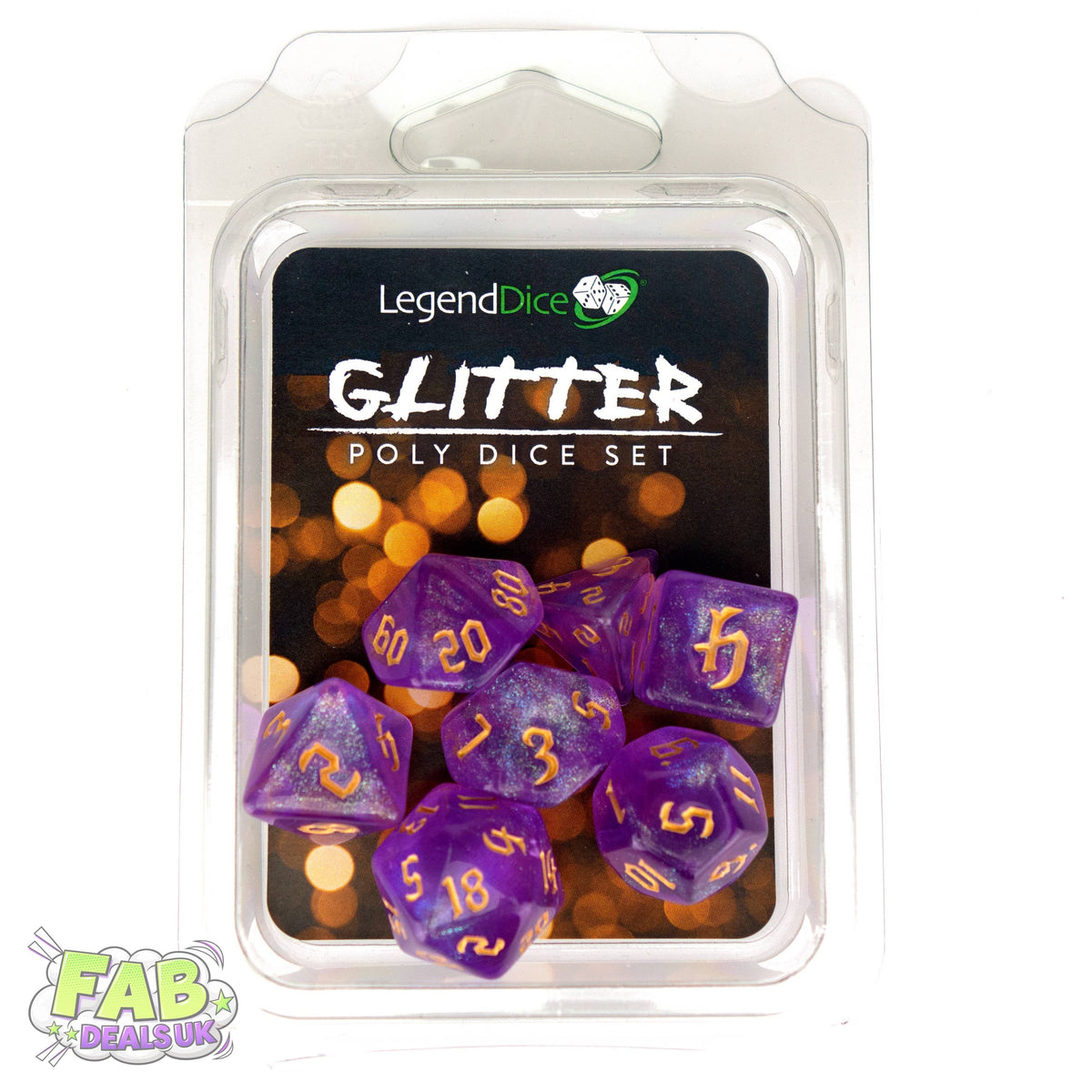 Clamshell Dice Pack - Glitter