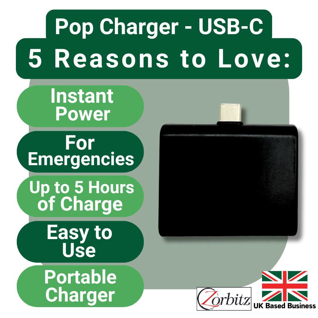 Pop Charger USB- C | Emergency Phone Charger