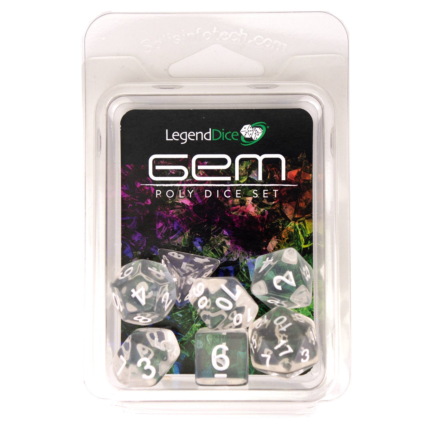 Clamshell Dice Display Pack - Gem