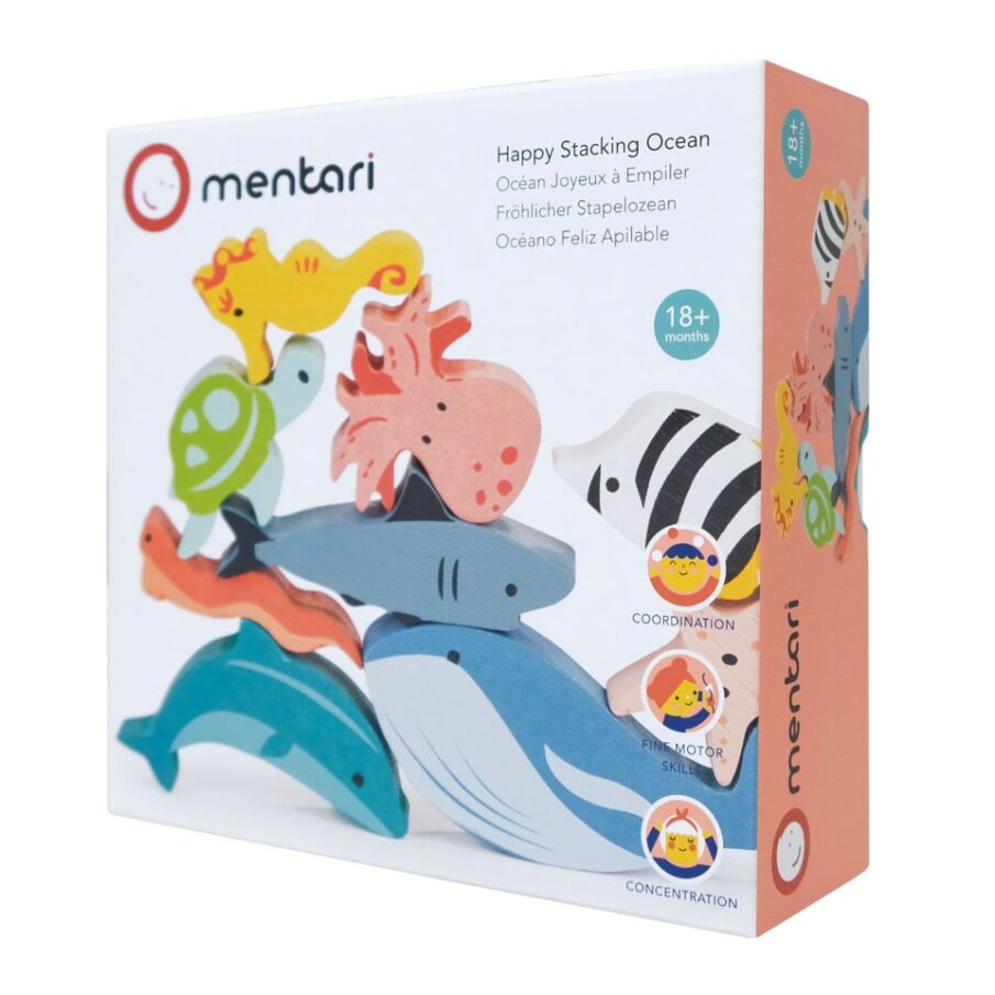 Happy Stacking Ocean Wooden Animals Mentari