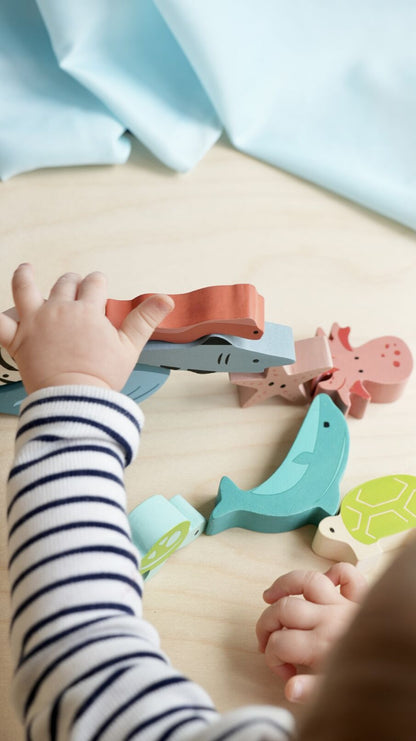 Happy Stacking Ocean Wooden Animals Mentari