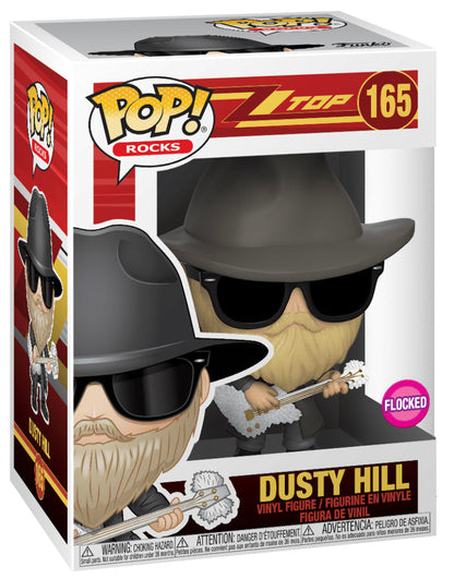 #165 Dusty Hill FLOCKED ZZ Top Rocks Funko Pop