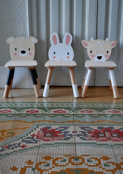 Forest Rabbit Chair Tender Leaf Toys Wooden Furniture