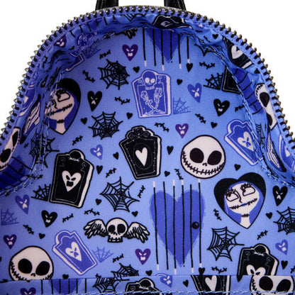 Nightmare Before Christmas Christmas Jack & Sally Gravestone Disney Loungefly Backpack 26cm Eternally Yours