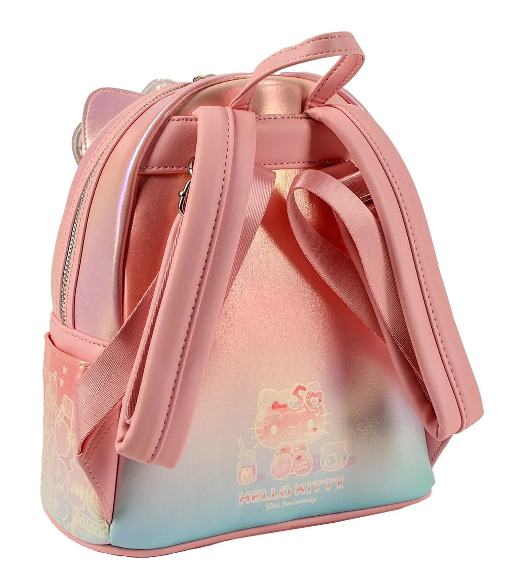 hello kitty loungefly backpack uk Hello Kitty 50th Anniversary Clear And Cute Cosplay Mini Backpack Loun – Fab Deals UK Ltd