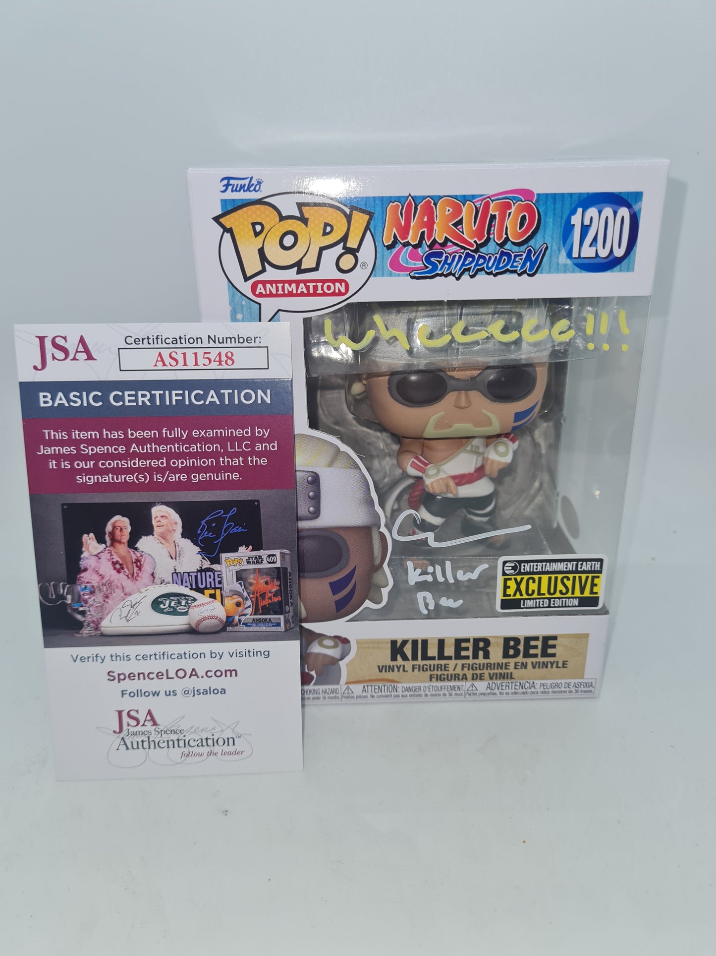 #1200 Killer Bee ENTERTAINMENT EARTH SIGNED By Catero Colbert with Quote and COA Animation Funko Pop