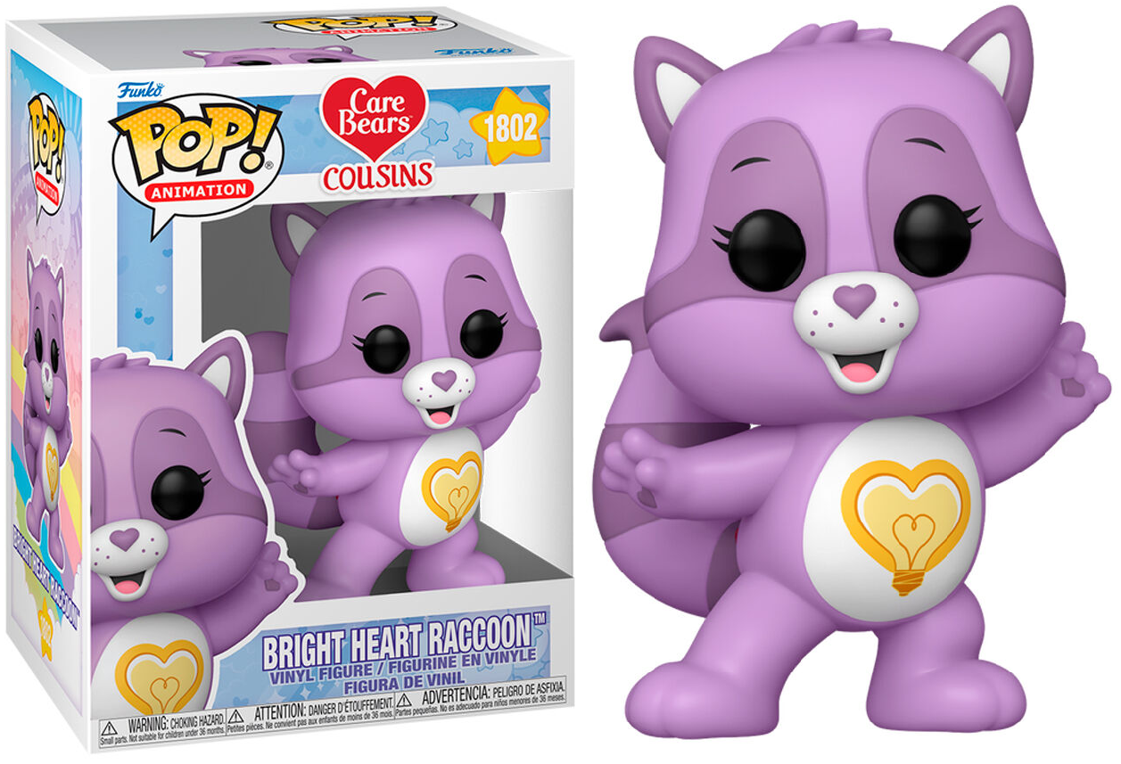 #1802 Bright Heart Raccoon Care Bears Cousins Animation Funko Pop
