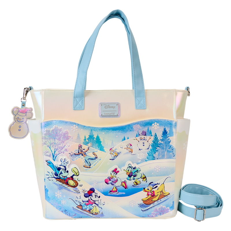 Mickey and Friends Winter Wonderland Disney Loungefly Convertible Tote Bag / Backpack