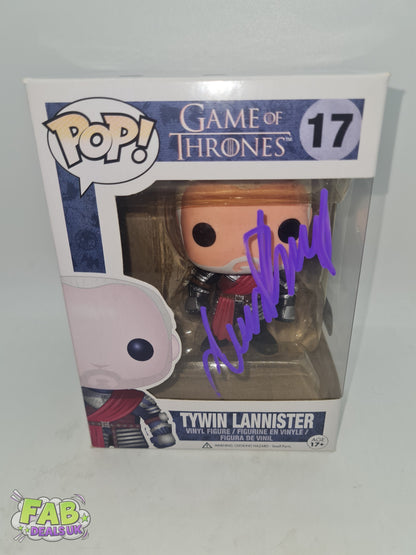 #17 Tywin SIGNED by Charles Dance With COA Game Of Thrones Funko Pop In Stack WS
