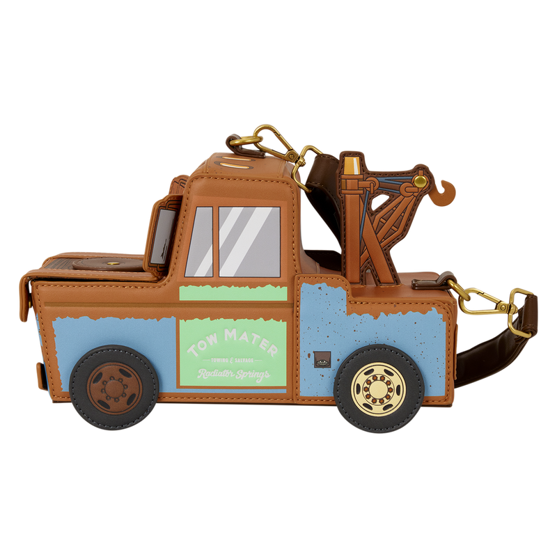 Tow Mater Cars 20th Anniversary Figural Disney Pixar Loungefly Crossbody Bag