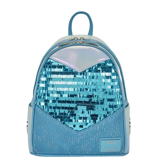 Elsa Frozen Glitter Sequin Loungefly Mini Backpack Disney