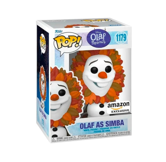 #1179 Olaf As Simba AMAZON EXCLUSIVE Olaf Presents Disney Funko Pop