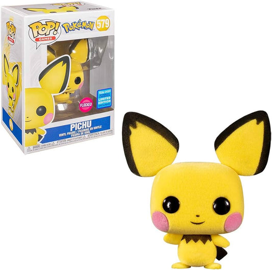 #579 Pichu FLOCKED 2020 WONDROUS CONVENTION Pokemon Games Funko Pop
