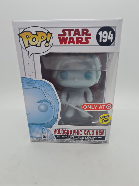 #194 Holographic Kylo Ren GLOW TARGET Star Wars Funko Pop