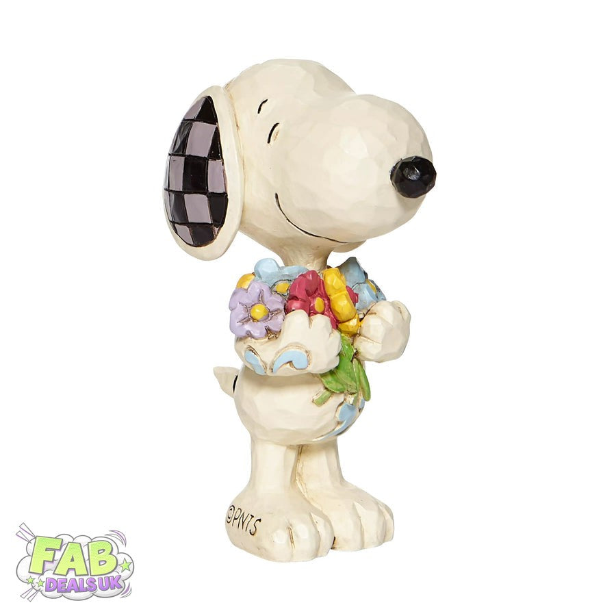 Snoopy with Flowers Mini Figurine - Jim Shore Peanuts Ornament