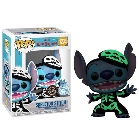 #1234 Skeleton Stitch SPECIAL EDITION GLOW CHASE Lilo & Stitch Disney Funko Pop