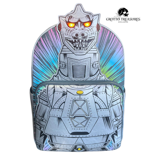 Toho Godzilla Mechagodzilla Metallic Light-Up Full-Size Backpack