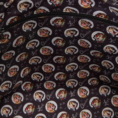 Chip n Dale Two Chips and a Miss Chipmunk Disney Loungefly Crossbody Tote Bag With Coin Purse