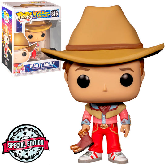 #816 Cowboy Marty McFly Back to the Future Movies Funko Pop