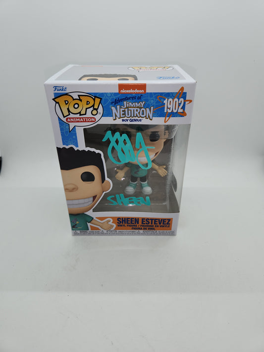 #1902 Sheen Estevez SIGNED BY JEFF GARCIA Jimmy Neutron Animation Funko Pop