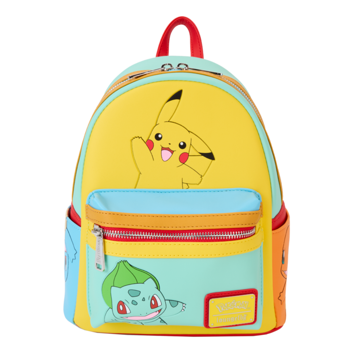 Pokemon Colour Block Loungefly Mini Backpack Pikachu Bulbasaur Charmander Squirtle
