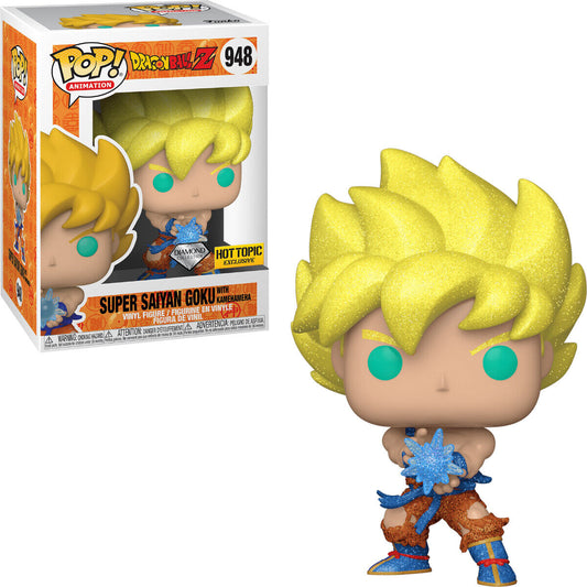 #948 Super Saiyan Goku with Kamehameha DIAMOND HOT TOPIC Dragon Ball Z DBZ Animation Funko Pop